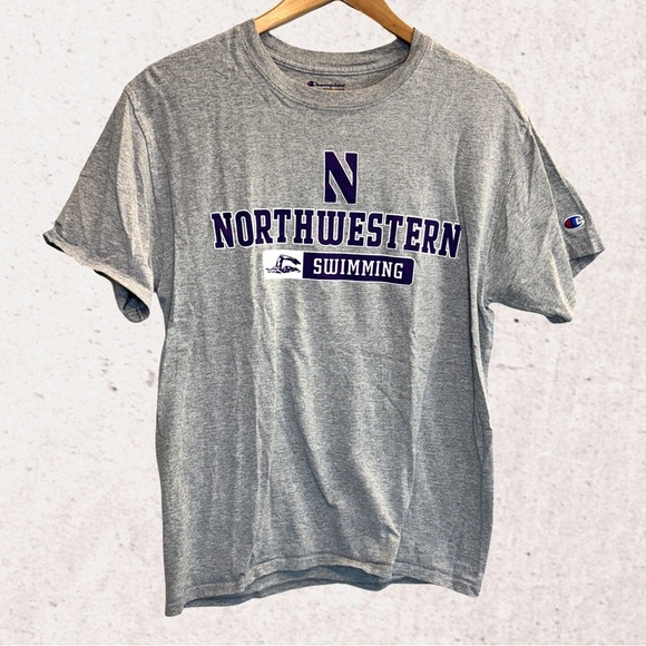 Champion Gray Short Sleeve Tee Northwestern Wildcats - Picture 1 of 3